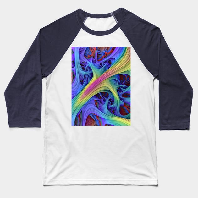 Tundara IV. Psychedelic Purple Abstract Art Baseball T-Shirt by love-fi